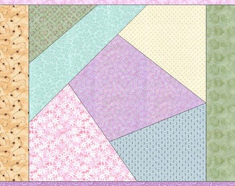 Crazy Patchwork Foundation Piecing Block Pattern (Digital Download)