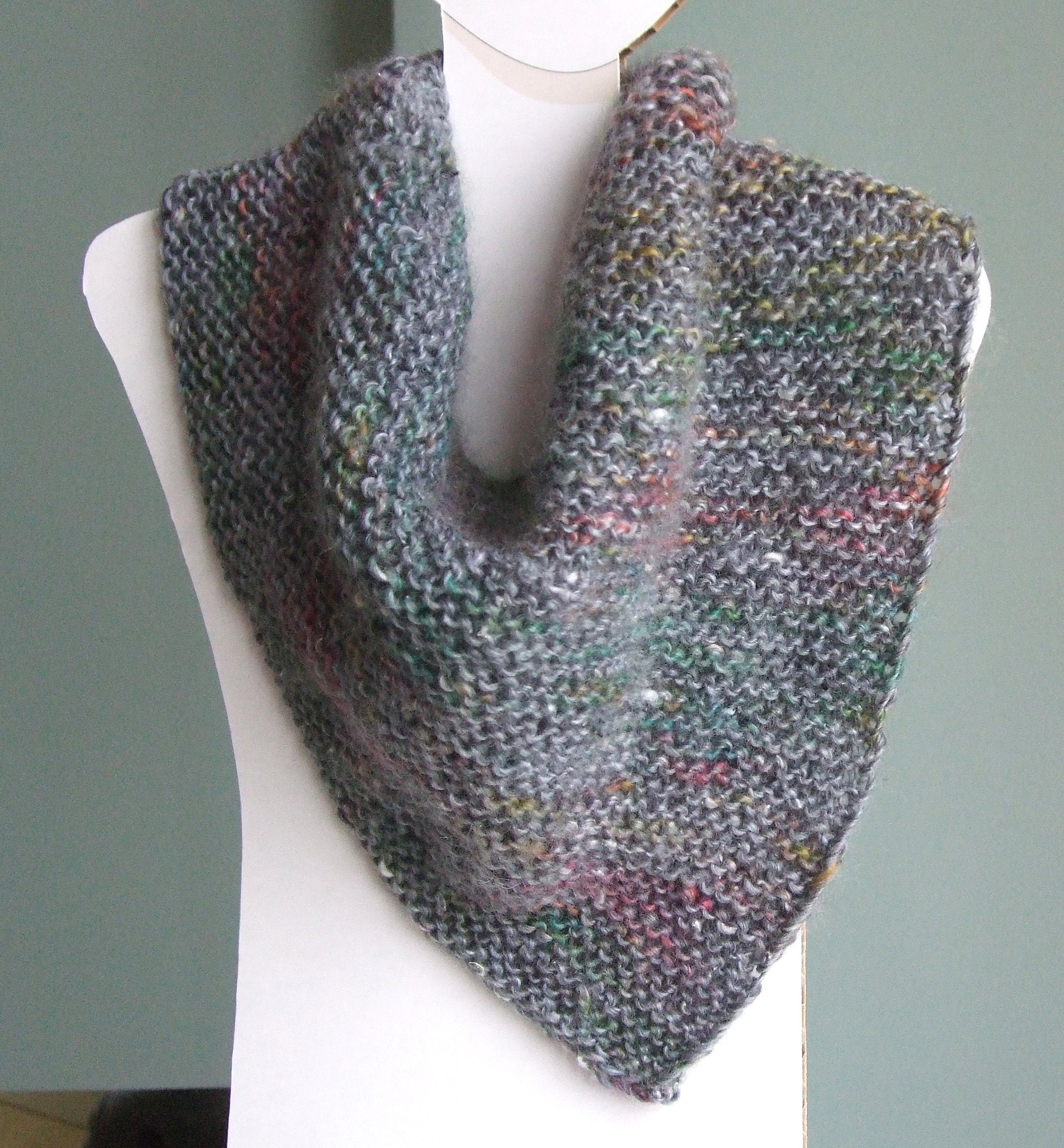 Easy Knit Cowl Bandana Style Pattern One Skein Beginner Pattern Last ...