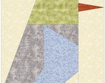 Patrón de bloque de paper piecing de Bird Foundation: tamaños de 4 a 8 pulgadas (descarga digital)