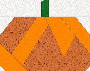 Foundation Piecing Block Paper Piecing Block Pumpkin Instant Download