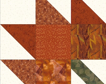 Maple Leaf Foundation Piecing Block Pattern (Digital Download)