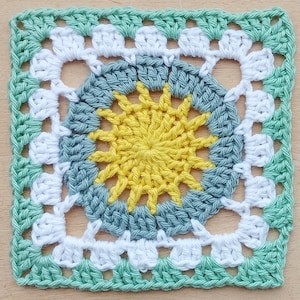 Crochet Pattern Sunbeam Granny Square Pattern PDF tutorial Digital download