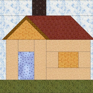 Foundation Piecing Block Paper Piecing Block House Instant Download