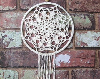 Crochet Pattern Dreamcatcher Mandala 7 inch/18 centimeter diameter DIY Instant Download