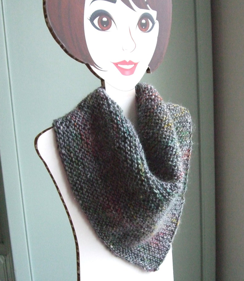 Easy Knit Cowl Bandana Style Pattern One Skein Beginner Pattern Last ...