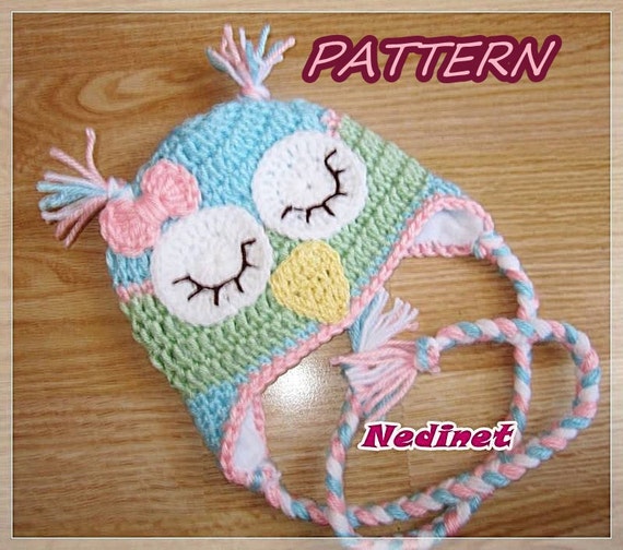crochet owl hat