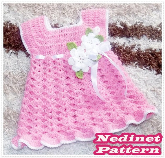 vintage crochet baby dress pattern