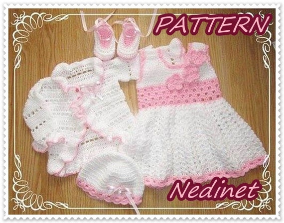 vintage crochet baby dress pattern