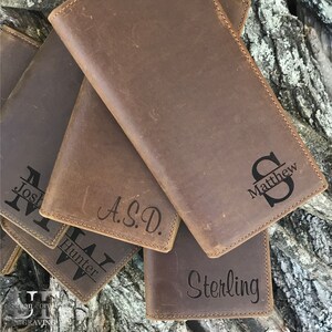 Regalos para novio Regalo Hombres Carteras de cuero para hombres Cartera Suegro Regalos para papá Regalo Cartera de cuero para hombre Marido Cartera larga plegable