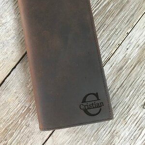 Regalos personalizados para papá Carteras para hombres Cartera de cuero Regalos para hombres Regalo Día del Padre Regalo de papá de hija Hombres Cartera grabada Hombre