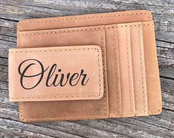 Customized Gifts Valentines Day Gift Engraved Wallet Credit Card Holder RFID Wallet Christmas Gift Personalized Wallet Boufriend Gift Bags & Purses Wallets & Money Clips Money Clips 