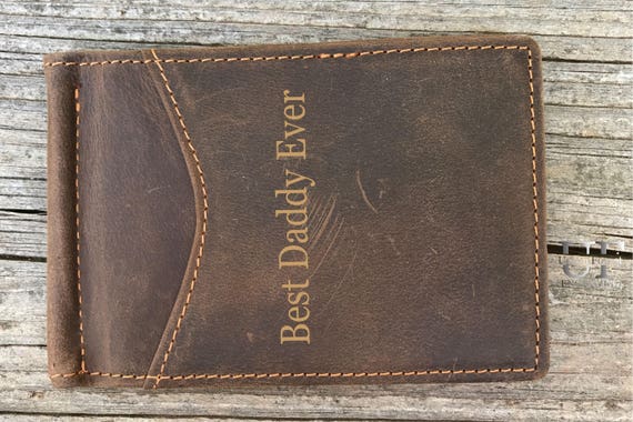 Rfid Money Clip Card Holder Money Clip Personalized Leather Money Clips For Men Husband Gifts For Dad Gift For Boyfriend Gift Fathers Day - 