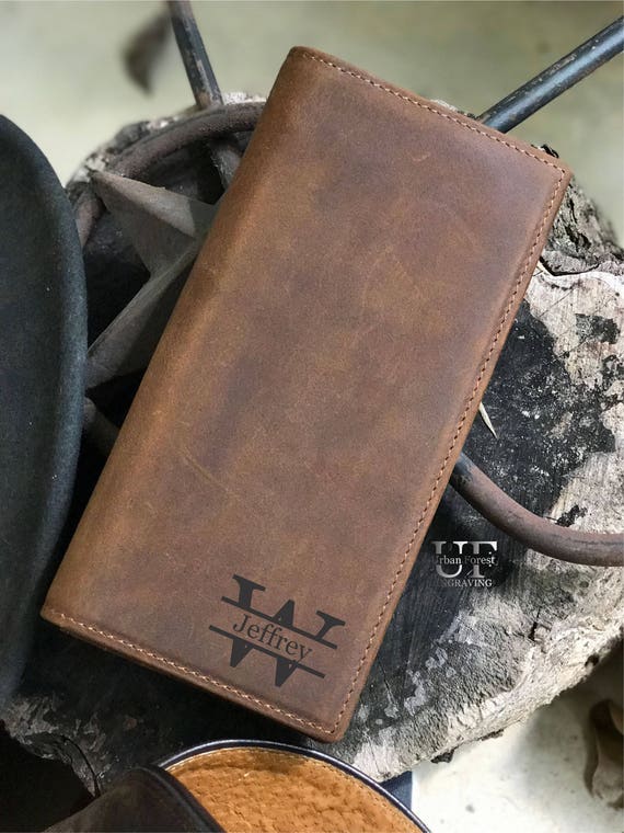 Mens Leather Wallet - Personalized Mens Wallet - Genuine Leather Wallet