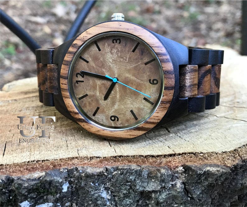 Engraved Wooden Watch Grooms Gift From Bride Wood Watches | Etsy