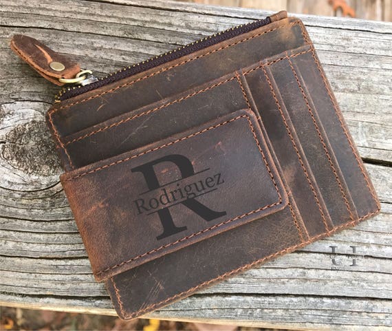 Leather Money Clip Wallets For Men Gifts For Him Husband Etsy - 