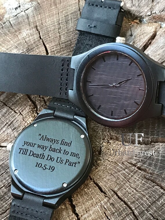 engraved black watch