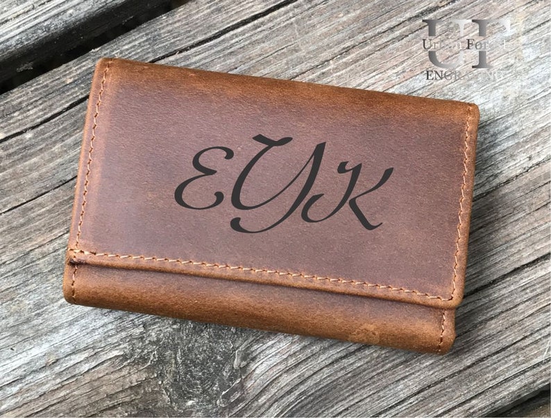 Personalized Key Chain Holder Wife gift Key Chain Leather wallet Key Holder Coin Purse Key Ring Card Holder Grandpa gift for Grandma