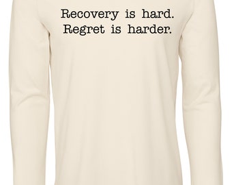 Addiction Recovery Art: 'Recovery is Hard' Printable (PDF, PNG)
