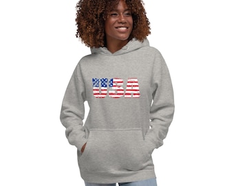 American Flag USA Hoodie: Patriotic Unisex Apparel