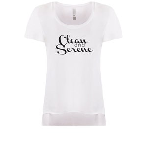 Pdf di recupero pulito e sereno, file Png - file digitale Cricut, Silhouette, file di camicia, recupero, arte di recupero dalle dipendenze, arte regalo sobria