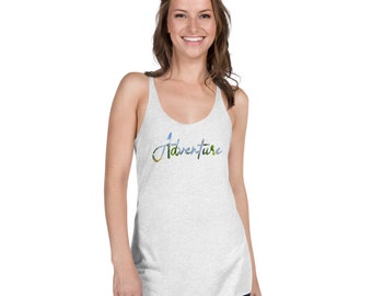 Adventure Women's Racerback Tank, hiking, climbing, outdoors, nature lover tank top