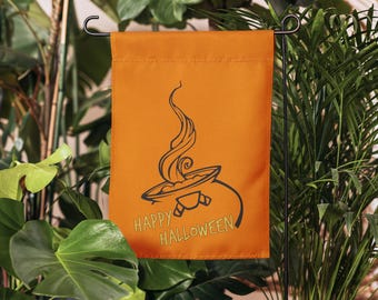 Happy Halloween Garden Flag: Double Sided Outdoor Decor (12x17)