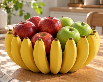 Banana Fruit Bowl, Funny Banana Shaped Serving Bowl, Creative Kitchen Fruit Basket, Countertop Storage, Housewarming Gift