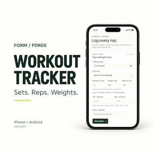 Trainings-Tracker-App für iPhone oder Android – Fitnessstudio-Protokoll, Sätze, Wiederholungen & Fortschritt | Form / Forge
