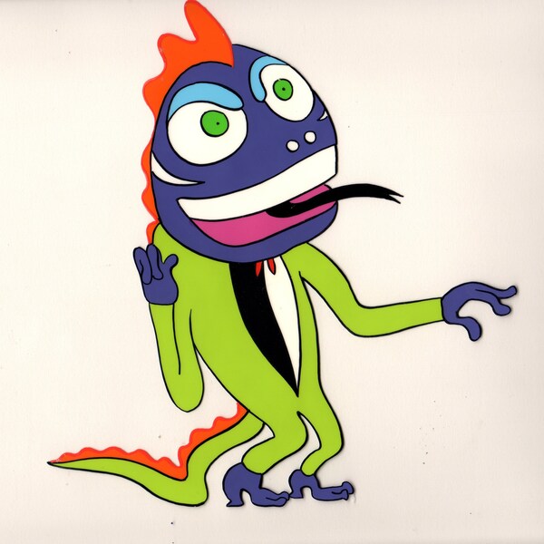 Animation cel "Face Like a Frog"  Big 1987 Lizard  DE33