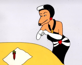 Animazione cel "Make Me Psychic" Controllo psichico della penna! 1978 AN 30