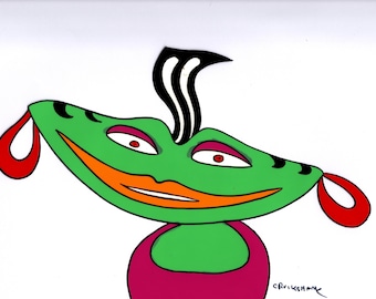 Animazione cel "Face Like a Frog" 1987 Big Face HX 16