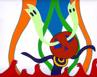 Animazione cel "Face Like a Frog" 1987 Strana zucca MV 35