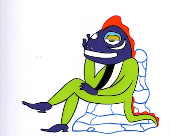 Animazione cel "Face Like a Frog" 1987 Melting CO 35