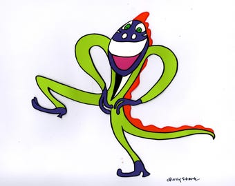 Animazione cel "Face Like a Frog" 1987 AH 18 Posa stravagante!