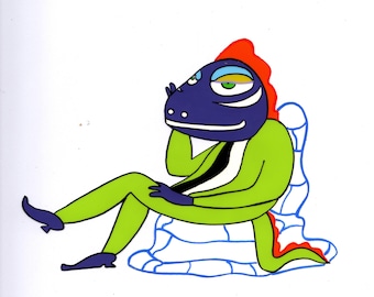 Animazione cel "Face Like a Frog" 1987 Melting CO 36