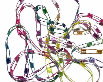 25 YD. Fibra artística TRELLIS/LADDER/POM // Hilo artístico Trellis, fibra, adorno decorativo // Adorno de fibra para manualidades/arte multicolor