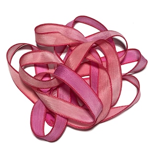 1PC. FESTIVAL 42&quot; hand dyed wrist wrap bracelet silk ribbon//Yoga wrist wrap bracelet ribbon//Hand Dyed Wrist Wrap Jewelry ribbon