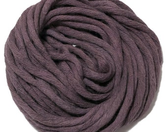 10 YD. BERENJENA Cuerda de macramé de algodón de una sola hebra de torsión simple // Borla de guirnalda de granja / Cuerda de macramé de una sola hebra de 1,5 mm / 2 mm / 3 mm / 4 mm