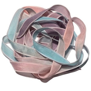 1PC. SNAP DRAGONS   42" hand dyed wrist wrap bracelet silk ribbon//Yoga wrist wrap bracelet ribbon//Jewelry/ Bridal/ Crafts/ Ribbon Garland