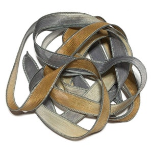1PC. COVERED WAGON 42&quot; hand dyed wrist wrap bracelet silk ribbon//Yoga wrist wrap bracelet ribbon//Hand Dyed Wrist Wrap Jewelry ribbon