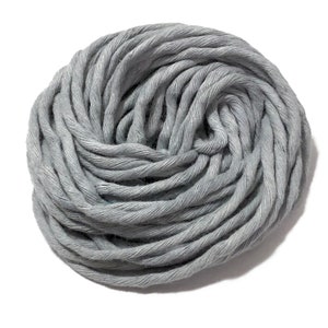 10YD. MOUSE GRAY Single Twist Single Strand Cotton Macrame Rope ...