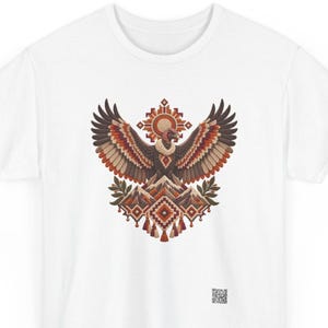 Andean condor shirt, Andean condor with spread wings over the snowy Andes and a golden sun, front print of the t-shirt.
