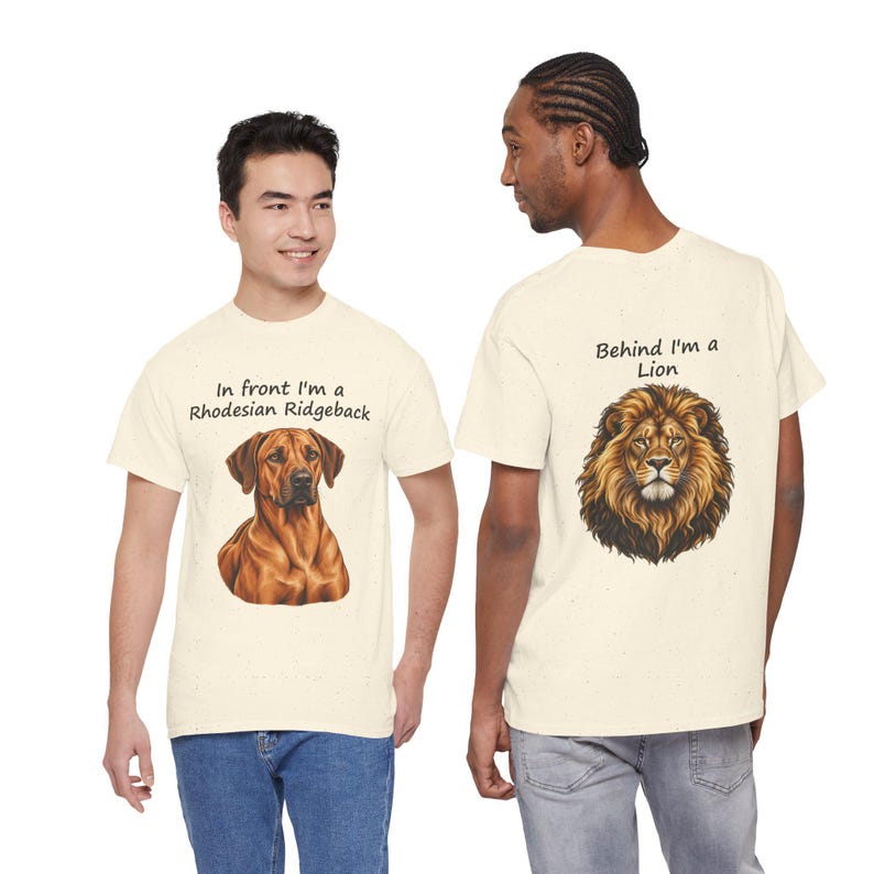 In Front I'm a Rhodesian Ridgeback, Behind I'm a Lion T-Shirt, Two-Sided Ridgeback Owner Gift, African Lion Hound Tee image 12