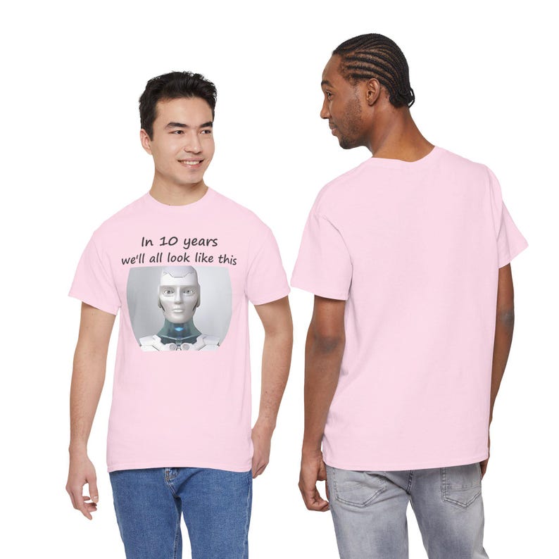 Funny AI Robot T-Shirt, Future Selfie, Tech Humor Gift (100% Cotton) image 12