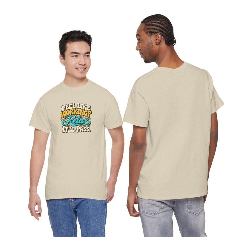 Funny Work Shirt, Retro Lettering, Sarcastic Office Humor Tee (Heavy Cotton) image 3