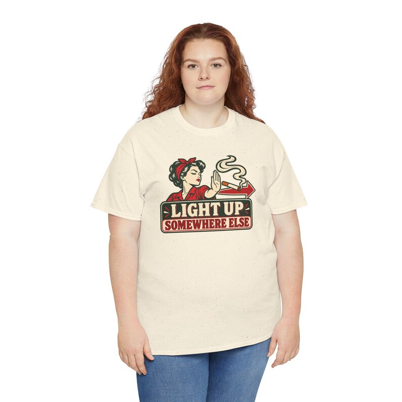 Light Up Somewhere Else Shirt, Quit Smoking Celebration, Vintage Pin Up Tee for Her image 11