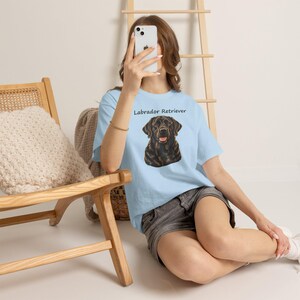 Labrador Retriever Portrait T-Shirt, Dog Lover Gift, AI Illustration Tee image 11
