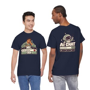 Human vs AI Chat Robot Tee, Funny Tech Gift, Gamer Geek Shirt image 8