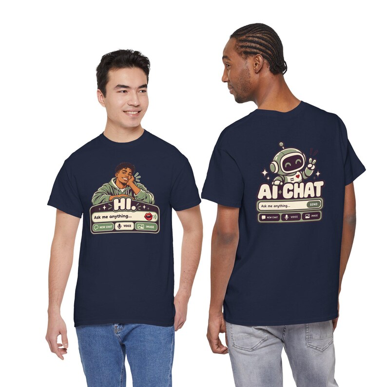 Human vs AI Chat Robot Tee, Funny Tech Gift, Gamer Geek Shirt image 8