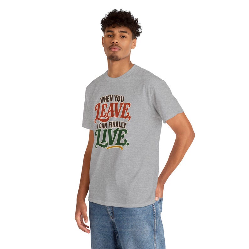 When You Leave I Can Finally Live T-Shirt, Funny Introvert Retro Typography Tee, Sarcastic Homebody Gift, Antisocial Shirt for Friends bild 7